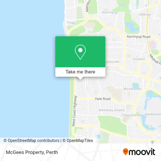 Mapa McGees Property