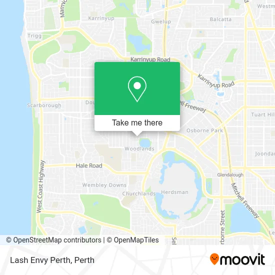 Mapa Lash Envy Perth