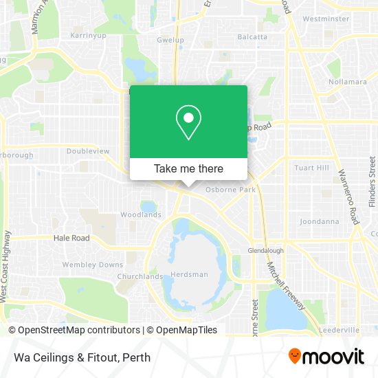Wa Ceilings & Fitout map