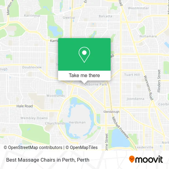 Mapa Best Massage Chairs in Perth