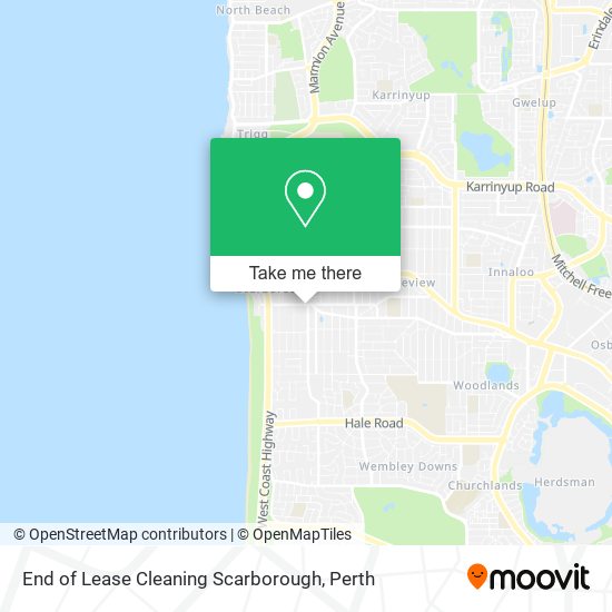 End of Lease Cleaning Scarborough map