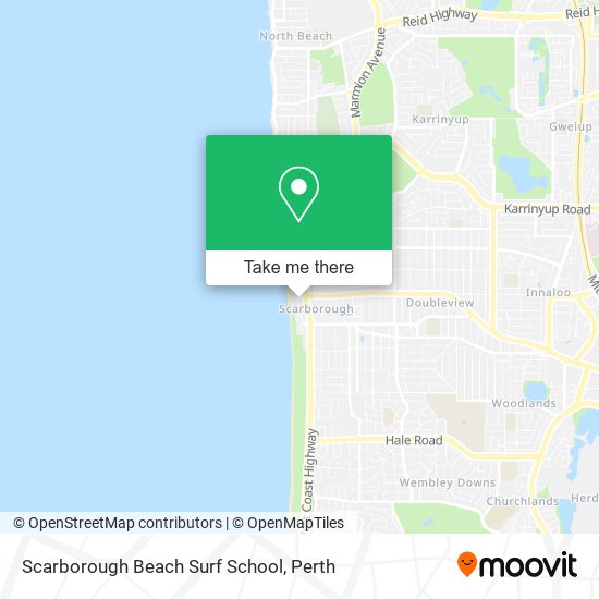 Scarborough Beach Surf School map