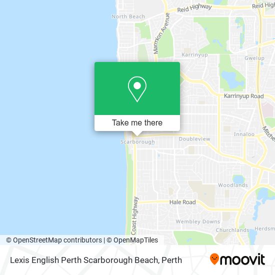 Mapa Lexis English Perth Scarborough Beach