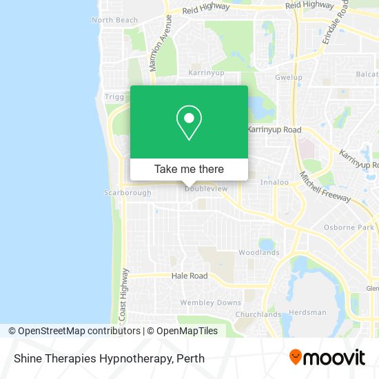 Shine Therapies Hypnotherapy map