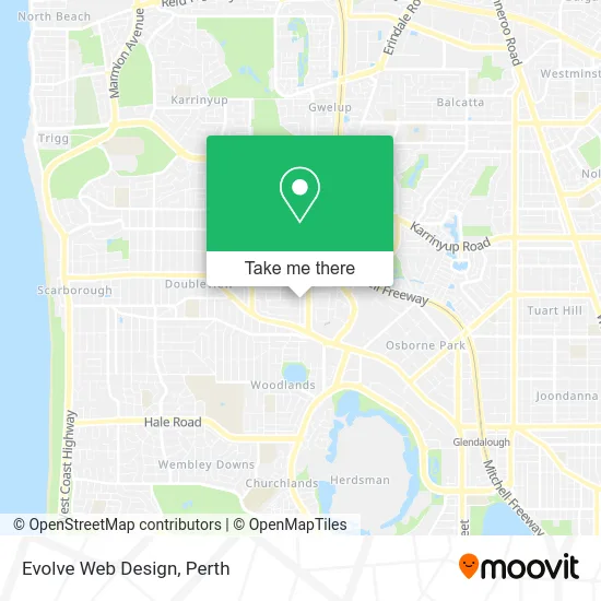 Mapa Evolve Web Design