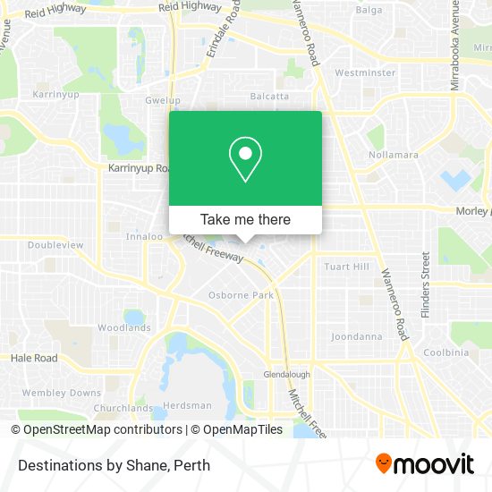 Destinations by Shane map