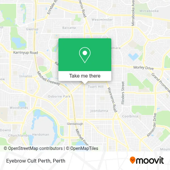 Mapa Eyebrow Cult Perth