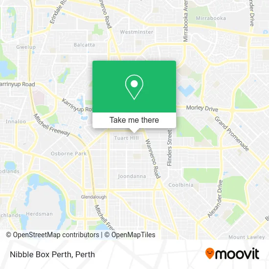 Mapa Nibble Box Perth