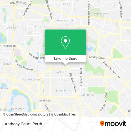 Mapa Anthony Court