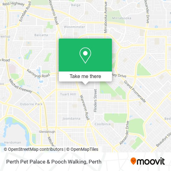 Perth Pet Palace & Pooch Walking map