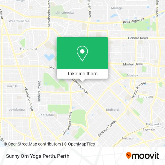 Sunny Om Yoga Perth map