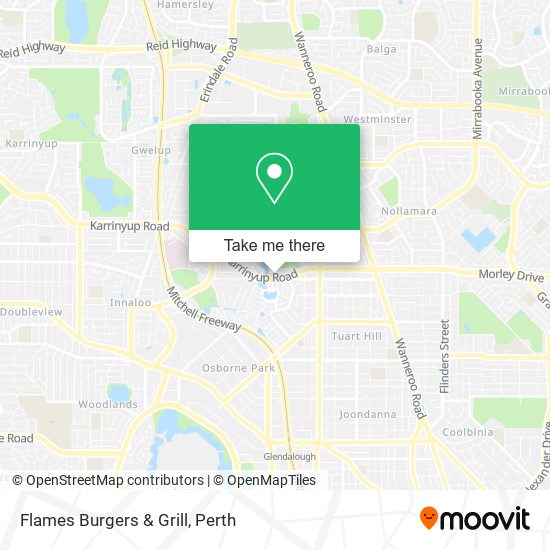 Flames Burgers & Grill map