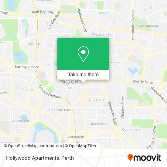 Mapa Hollywood Apartments