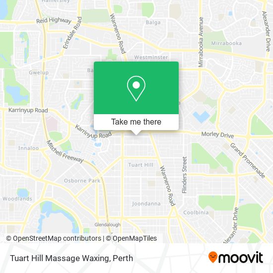 Mapa Tuart Hill Massage Waxing