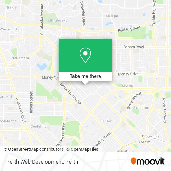 Perth Web Development map