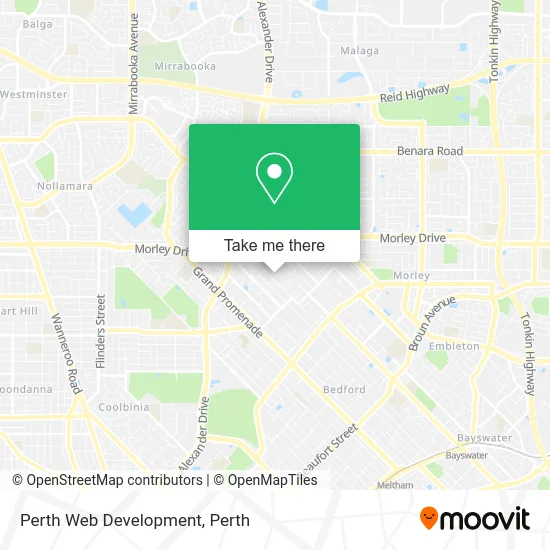 Mapa Perth Web Development