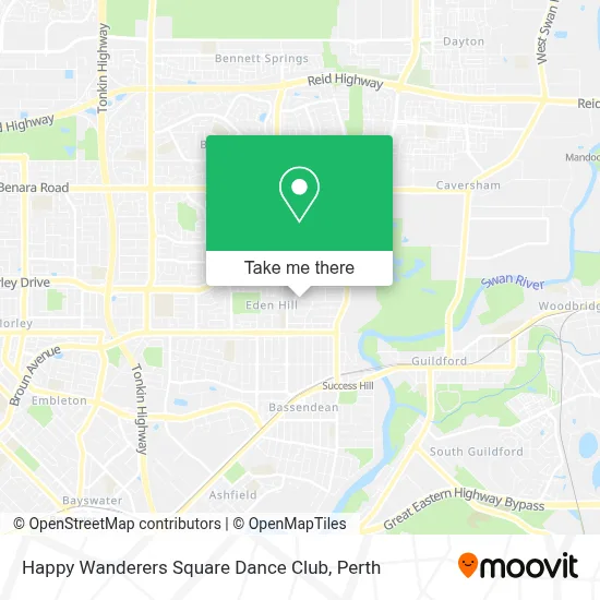 Mapa Happy Wanderers Square Dance Club