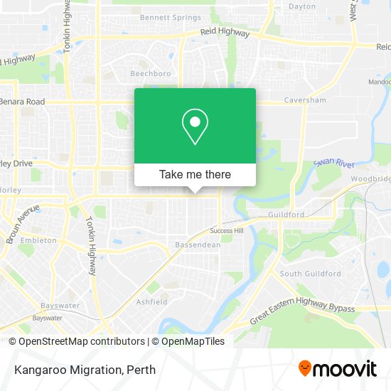 Kangaroo Migration map