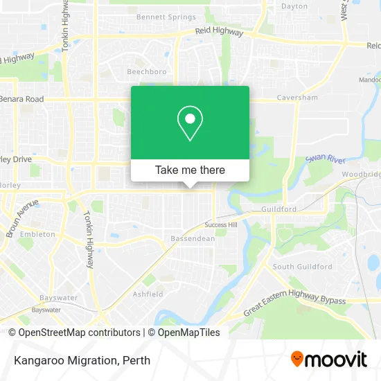 Mapa Kangaroo Migration