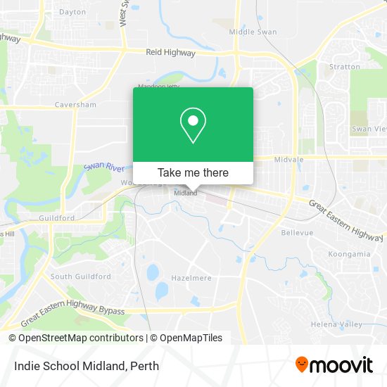 Indie School Midland map