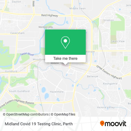 Mapa Midland Covid 19 Testing Clinic