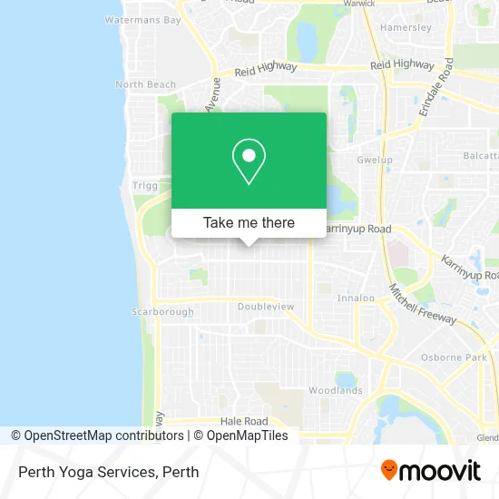 Mapa Perth Yoga Services