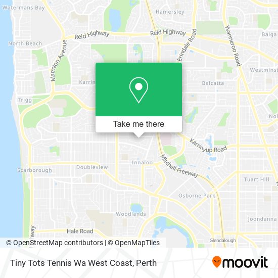 Tiny Tots Tennis Wa West Coast map
