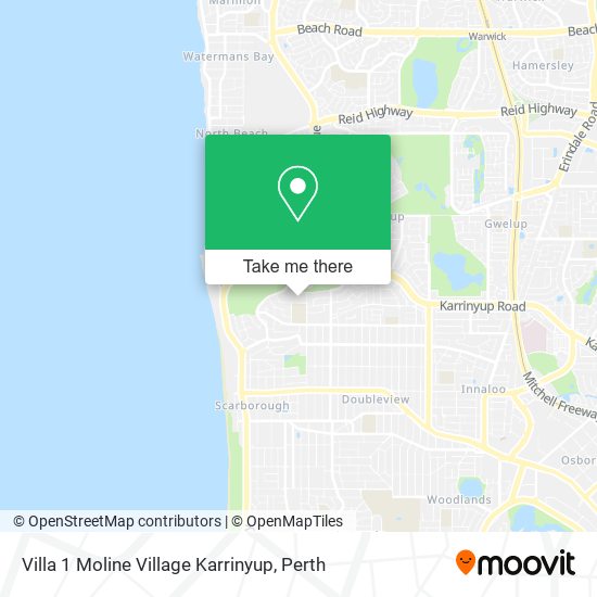 Mapa Villa 1 Moline Village Karrinyup