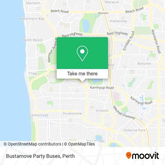Bustamove Party Buses map
