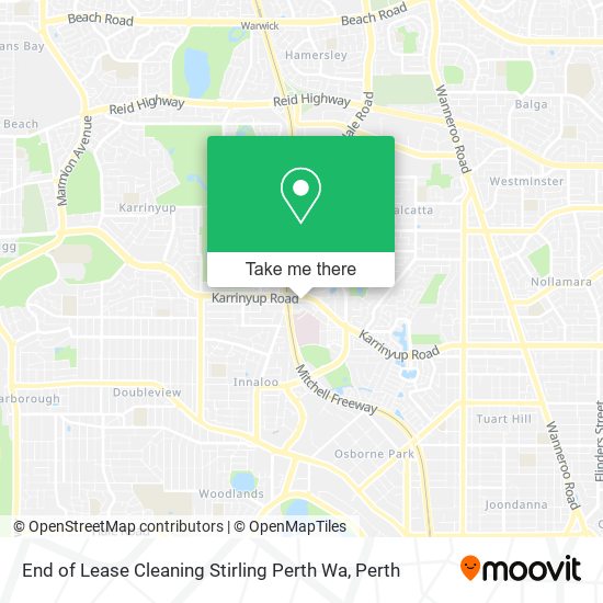 Mapa End of Lease Cleaning Stirling Perth Wa