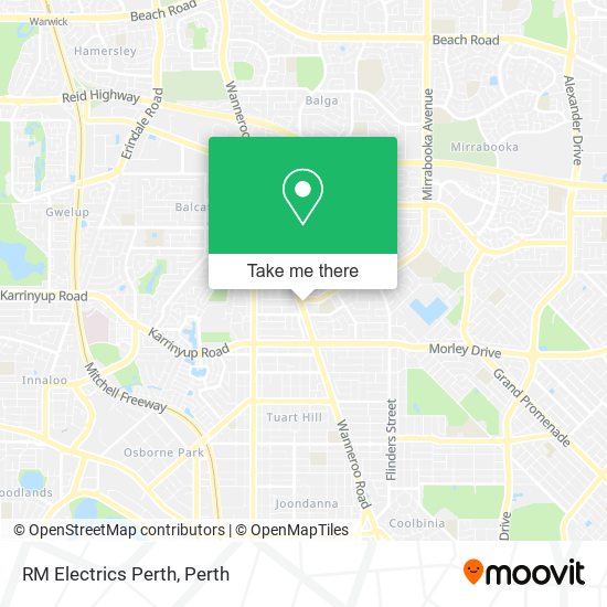 RM Electrics Perth map