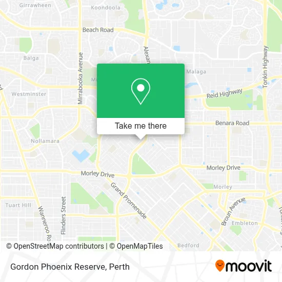 Mapa Gordon Phoenix Reserve