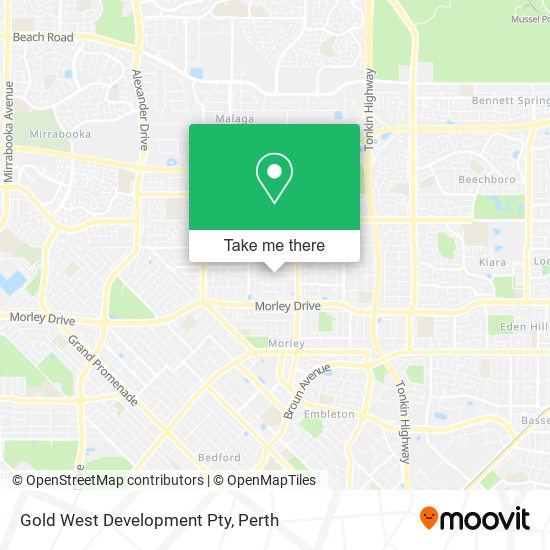 Mapa Gold West Development Pty