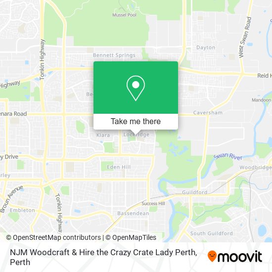 NJM Woodcraft & Hire the Crazy Crate Lady Perth map