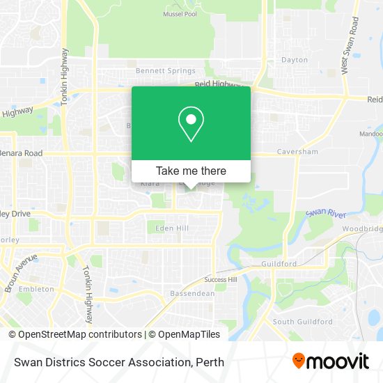 Swan Districs Soccer Association map