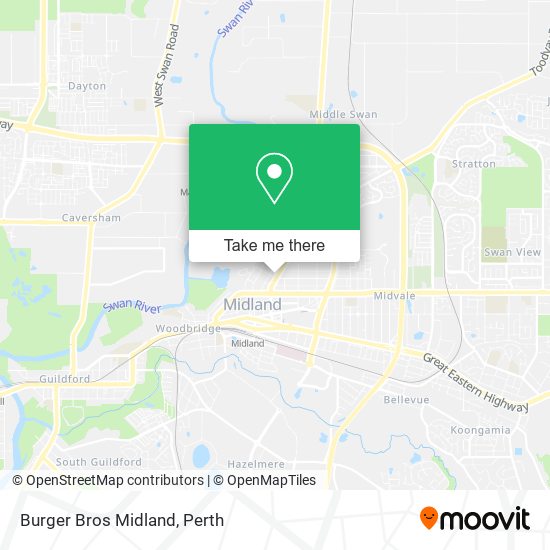 Burger Bros Midland map