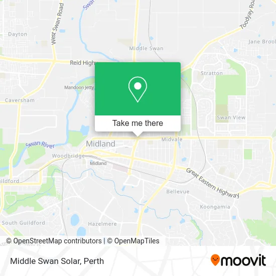 Mapa Middle Swan Solar