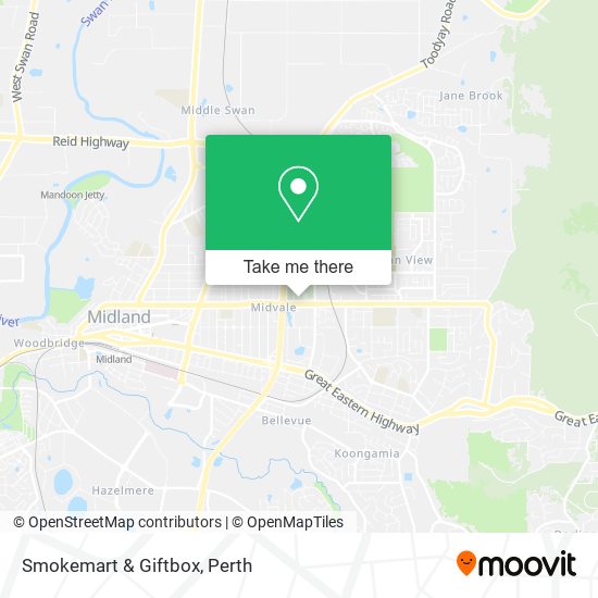 Mapa Smokemart & Giftbox