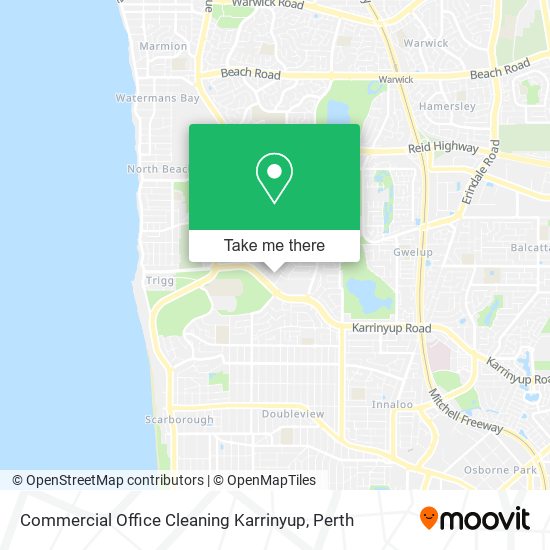 Commercial Office Cleaning Karrinyup map