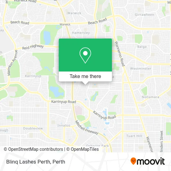 Mapa Blinq Lashes Perth
