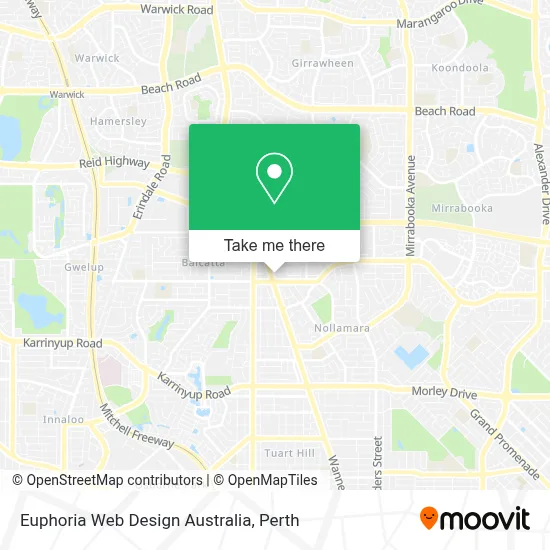 Mapa Euphoria Web Design Australia