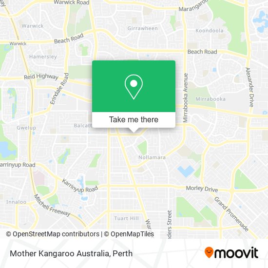 Mother Kangaroo Australia map