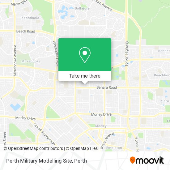 Mapa Perth Military Modelling Site