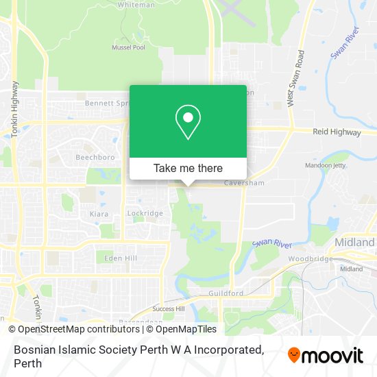 Bosnian Islamic Society Perth W A Incorporated map