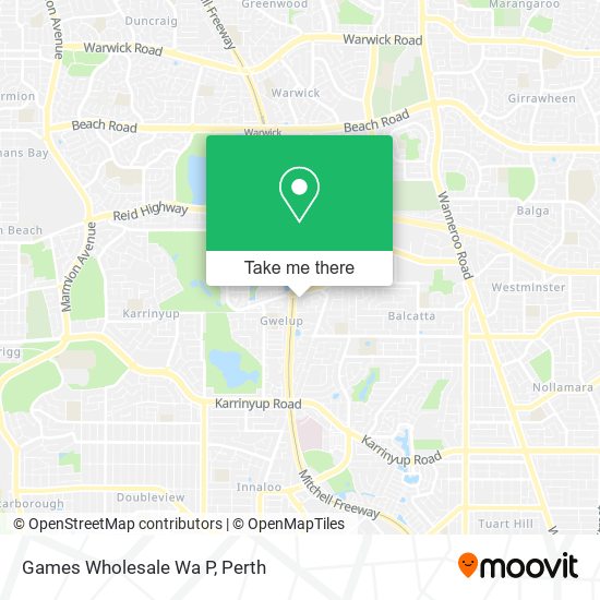 Games Wholesale Wa P map