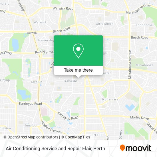 Air Conditioning Service and Repair Elair map