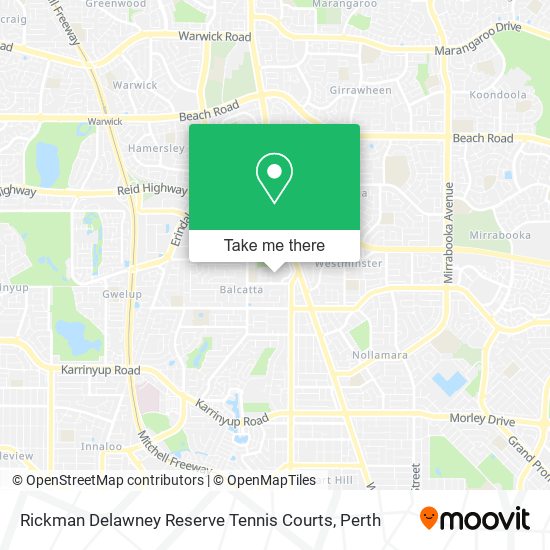 Rickman Delawney Reserve Tennis Courts map