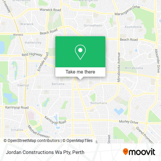 Mapa Jordan Constructions Wa Pty