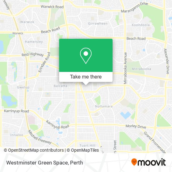 Westminster Green Space map