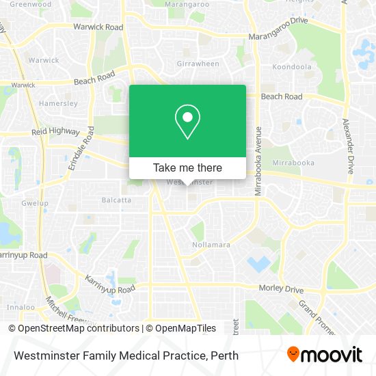 Westminster Family Medical Practice map